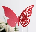 Sparkling red laser-cut butterfly cup card made of premium pearlescent paper for parties - Pearlescent Red