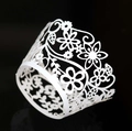 White laser-cut floral cupcake wrappers with intricate vine pattern for wedding cakes - 5*5*8CM / White
