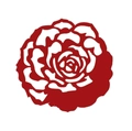 Marque-place découpé au laser avec motif de rose rouge foncé pour décor de mariage - Rouge