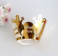 Golden Halloween ghost cupcake wrappers with The Tomb of Love laser cut design - Reflective Gold