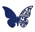 Sticker mural papillon 3D découpé au laser en bleu foncé pour la décoration - Bleu Magique