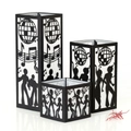 Disco party decorative paper lantern set with musical notes and dancing silhouettes - Disco Dancing Silhouette Style