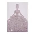 Silhouette di principessa in carta glitterata tagliata al laser per inviti - Rosa (44#)