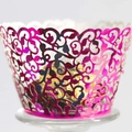 Pirottino per cupcake fucsia con intaglio laser a motivi di vite per decorazioni - Rosso Rosa Specchio