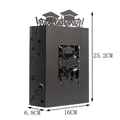 300g glitter black graduation gift bag with laser-cut doctor hat and Congrats text - Black