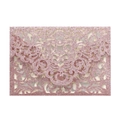 Pink glitter laser-cut wedding invitation card with elegant hollow vine pattern - Glitter Pink
