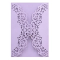 Lavender laser cut wedding invitation covers with ornate floral hollow design in pearl paper - Lilac Purple