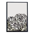 Elegant laser cut black rose flower greeting card and hollow invitation for wedding - Black Khaki