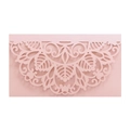 Partecipazione di nozze rosa tagliata al laser con elegante motivo geometrico traforato - Rosa Chiaro