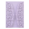 Housse d'invitation violet clair découpée au laser avec motifs de fleurs et de papillons - Lilas