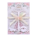 Partecipazione matrimonio laser cut a forma di carrozza con inserto floreale e fiocco - Bianco (Set completo)