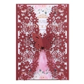 Elegant red laser-cut hollow butterfly invitation card for Quinceanera party - Dark Red