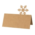 Brown kraft paper snowflake place cards for Christmas party table decor set - Kraft Paper