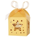 Scatola regalo traforata a stella dorata con nastro per Natale e celebrazioni di nozze - Oro