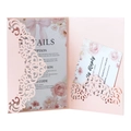 Elegante set di inviti di nozze lavanda tagliati al laser con biglietti RSVP floreali - Rosa Chiaro 250G