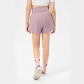 Pantaloncini sportivi da bambina viola chiaro ad asciugatura rapida con vita alta - 120 / Rosa