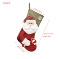 Calza di Natale da 50cm con figura di Babbo Natale 3D e dettaglio fiocco di neve - Stile Babbo Natale (T1230102 A)
