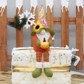 Dettaglio di gnomo autunnale con zucca su scatola regalo e cappello con girasoli - HX-2259A-Stile Maschile (Barba Lunga)