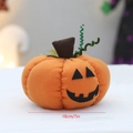 Peluche a forma di zucca di Halloween arancione da 7 pollici con faccia nera - 7" / Arancione