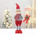 Simpatico elfo di Natale con gambe allungabili fino a 59 cm per decorazioni festive - Stile Ragazzo (T1231537 A)