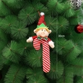 Pendaglio elfo di Natale da 30cm con cappello di paillettes rosse e corpo a strisce candy cane - Stile Bastoncino di Zucchero dell'Elfo a Righe Rosse e Bianche (QD24B623A)