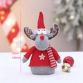 Stehende Weihnachts-Rentier-Plüschfigur mit rotem Strickpullover und Filzkörper 25cm - Mini Stehender Rentier Stil (T1231534C)