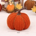 Décoration citrouille orange tricotée pour fête des récoltes avec spécifications de 15 cm - Style Grosse Maille (QD22B505) / 6 Pouces