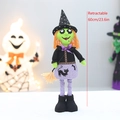 Retractable Halloween witch doll 60cm tall with green face and purple dress - Retractable Witch (YH249905C)