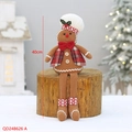 Peluche omino di pan di zenzero con gilet scozzese rosso e cappello da cuoco - Chef in Piedi Medio (QD24B626 A)