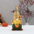 Gnomo autunnale da 30 cm con cappello girasole e zucca per decorazioni di ringraziamento - Stile Zucca con Barba (HX-2258A)