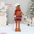 Standing gingerbread man plush with telescopic legs and chef hat, max height 66cm - Large Retractable Chef Style (QD24B624 A)
