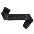 Elegante fascia in raso nero con scritte Bride To Be in strass per feste di addio al nubilato - Taglia unica / Nero (Strass Iridescente)