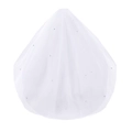 Velo da sposa bianco corto a due strati con strass e morbido tessuto in tulle - Sotto i 60cm / Bianco