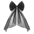 Lazo de malla negra con perlas y texto Bride to Be para fiestas de despedida - Estilo de Bordado Negro / Negro