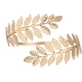 Bracciale da braccio dorato stile barocco con foglie di alloro e design metallico aperto - Stile Foglia di Alloro (BH001)