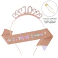 Rose gold 10th birthday tiara and glitter sash set with holographic lettering - 10th Birthday Rose Gold Set