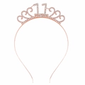 Couronne scintillante en or rose pour 17e anniversaire de fille avec cristaux - 11 ans / Or rose