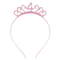 Serre-tête couronne princesse rose strass avec chiffre 4 pour fête d'anniversaire - 4Y / Rose