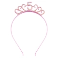 Serre-tête couronne de princesse rose avec strass et chiffre 5 pour le 5e anniversaire - 5Y / Rose