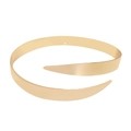 Bracelet de bras doré minimaliste avec un design circulaire superposé élégant - Chevauchement de Boucles Aérodynamique (BH015)