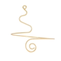Bracelet de bras spirale doré minimaliste avec design ondulé pour femme en métal poli - Motif de Nuage de Vague (BH023)