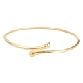 Bracelet de bras minimaliste doré au design enveloppant avec une finition polie miroir - Boule Ouverte Minimaliste (BH027)