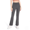 Pantaloni da yoga svasati grigio scuro a vita alta con tessuto elastico traspirante - S / Grigio Inchiostro Chiaro