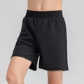 Short de sport noir pour garçon à séchage rapide avec taille élastique large pour course - 120 / Noir