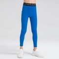 Royal blue compression pants for boys featuring high elasticity and a side phone pocket - 120 / Royal Blue