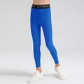 Boys royal blue compression leggings with high elasticity and breathable training fabric - 120 / Royal Blue