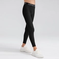 Schwarze Kompressions-Leggings für Jungen mit UPGRADE Elastikbund für den Sport - 120 / Schwarz