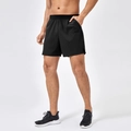 Atmungsaktive, schnelltrocknende Herren-Laufshorts in Schwarz für das Fitnesstraining - S / Schwarz