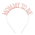 Roségoldener Mommy To Be Haarreif mit rosa Emaille für Babyparty-Feiern im Freien - Roségold Rosa