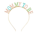 Goldener Mommy To Be Haarreif mit bunter Emaille für die Babyparty-Feier - Bunt